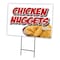 Signmission Chicken Nuggets Yard Sign & Stake outdoor plastic coroplast window, C-2436 Chicken Nuggets C-2436 Chicken Nuggets - alternate 1